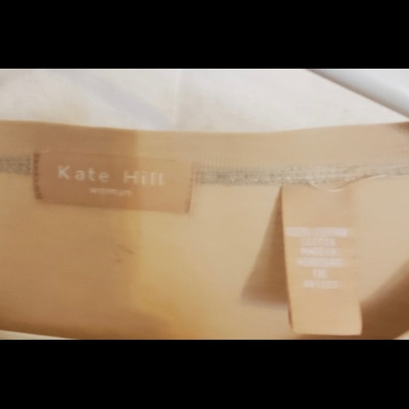 Kate Hill Tan long sleeve women’s top like new size XL - Picture 3 of 3